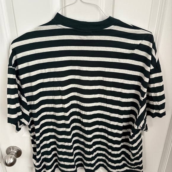 Topshop Green and White Striped Short Sleeve Tee - Picture 3 of 3